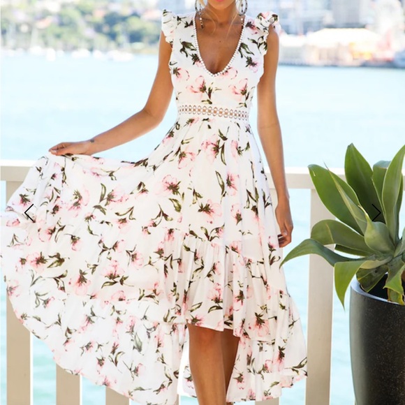 Hello Molly Floral Flare Backless Dress - Picture 2 of 16